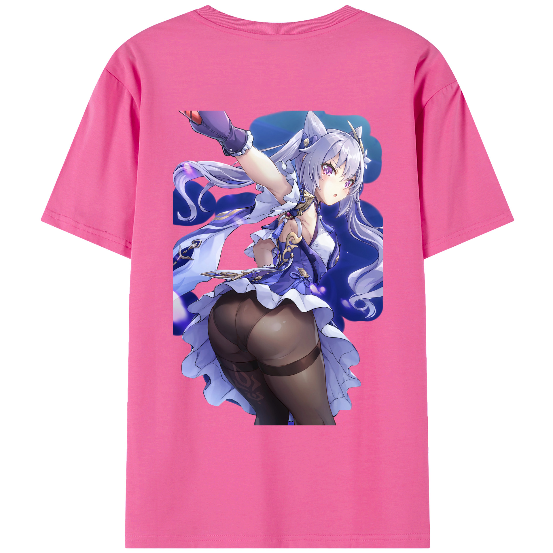 げんし神 刻晴 こくせい genshin Kokusei レディース半袖Tシャツ(バックプリント)